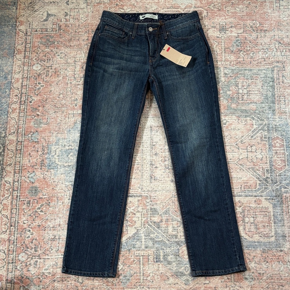 Levi's Women's Straight-Leg Jeans — Dark Indigo Blue